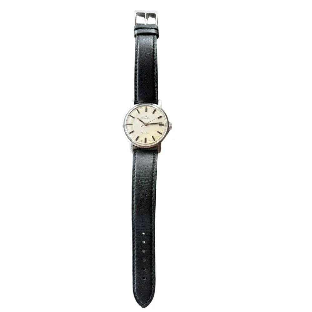 Montre OMÉGA GENÈVE en acier et cuir