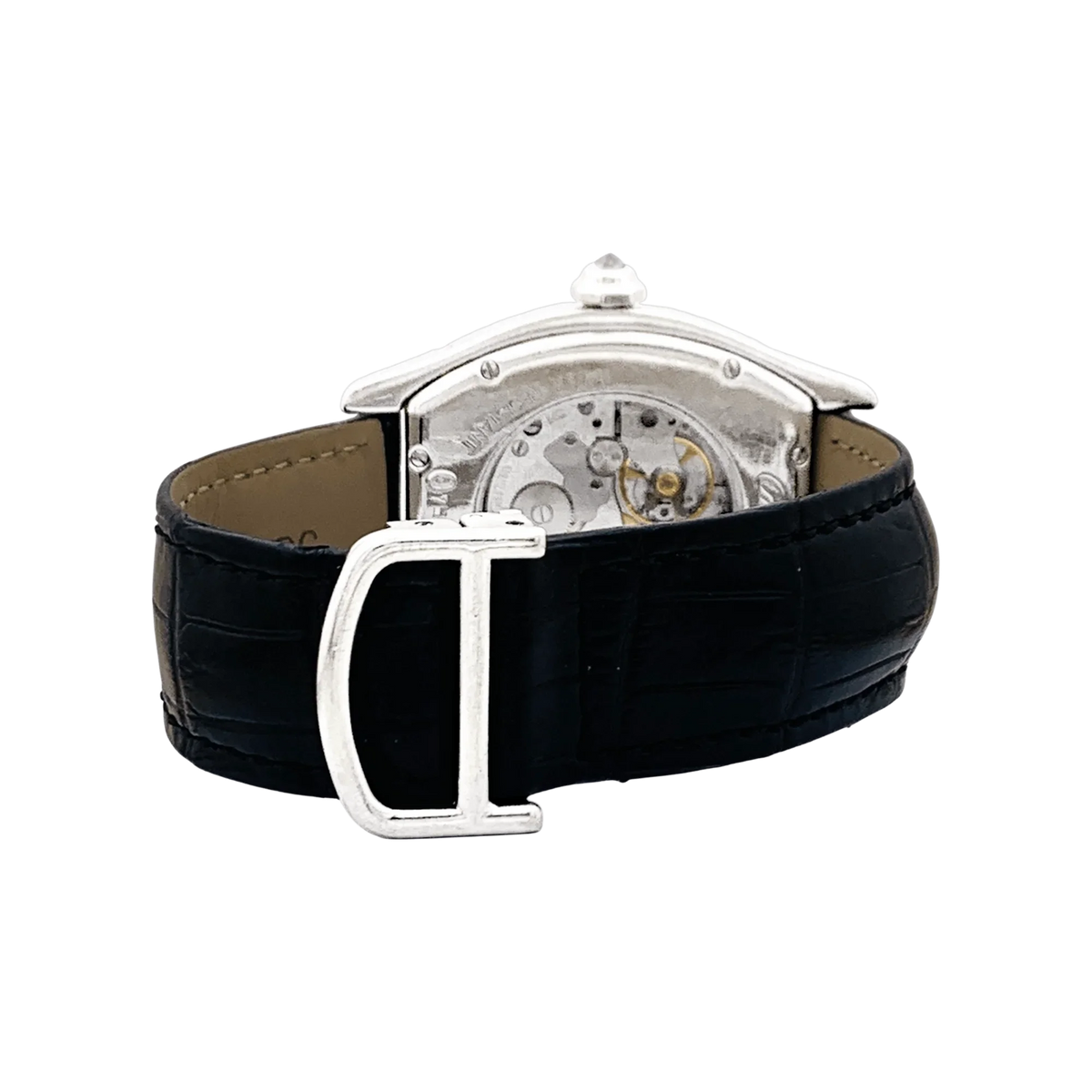 Montre CARTIER "Tortue" en or blanc et diamants