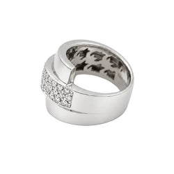 Bague Bandeau en or blanc et diamants