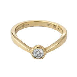 Bague Solitaire en or jaune et diamant