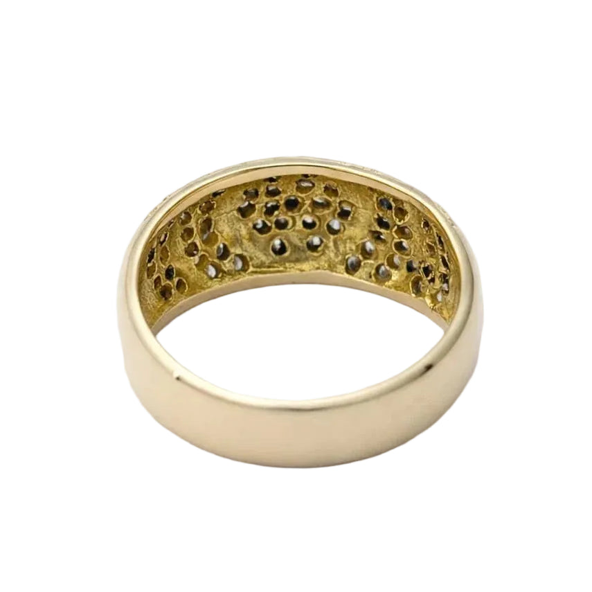 Bague Dôme en or jaune et diamants