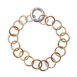 Bracelet Maille POMELLATO "Lucciole" en or blanc, or jaune, or rose et diamant
