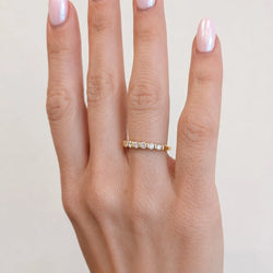 Bague Alliance en or jaune et diamants