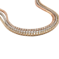 Bracelet Ligne en or blanc, or jaune, or rose et diamants