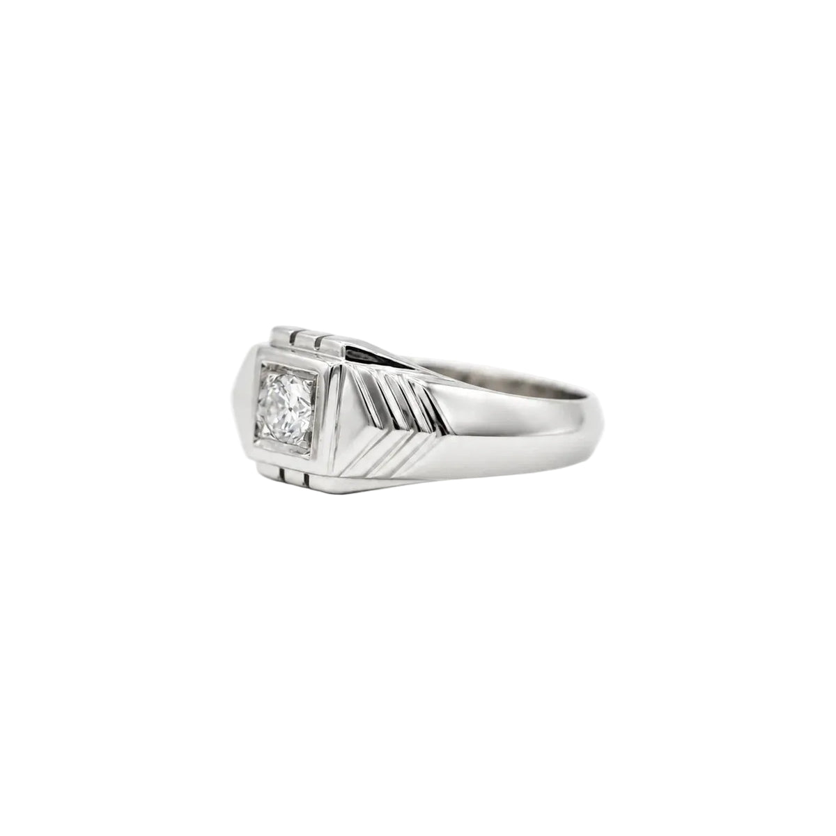 Bague Jonc en or blanc et diamant