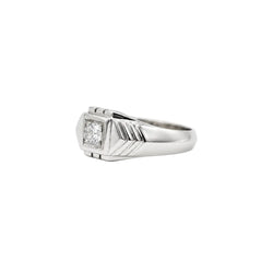 Bague Jonc en or blanc et diamant