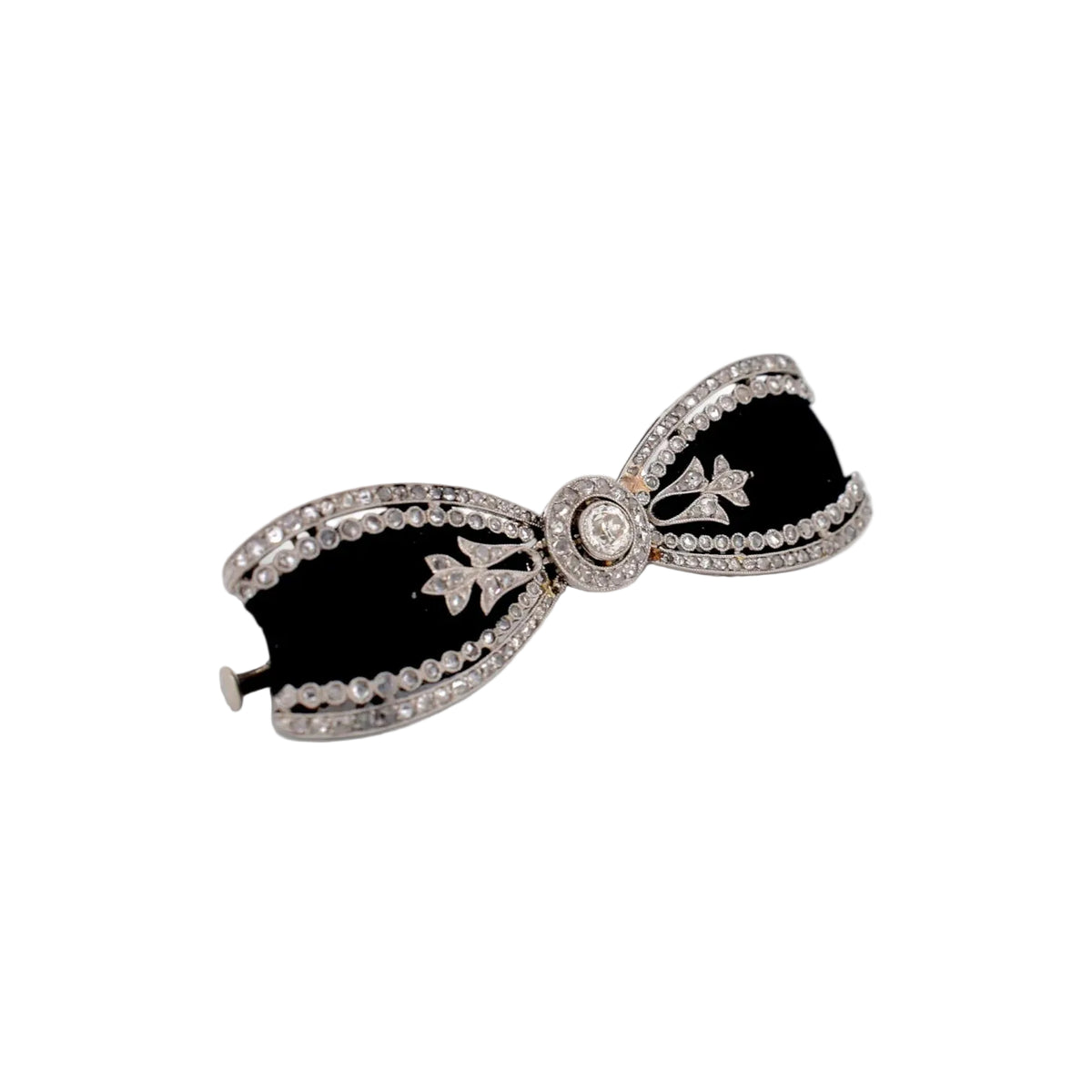 Broche Épingle en or blanc, platine et diamants