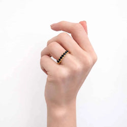 Bague Alliance en or jaune et saphirs