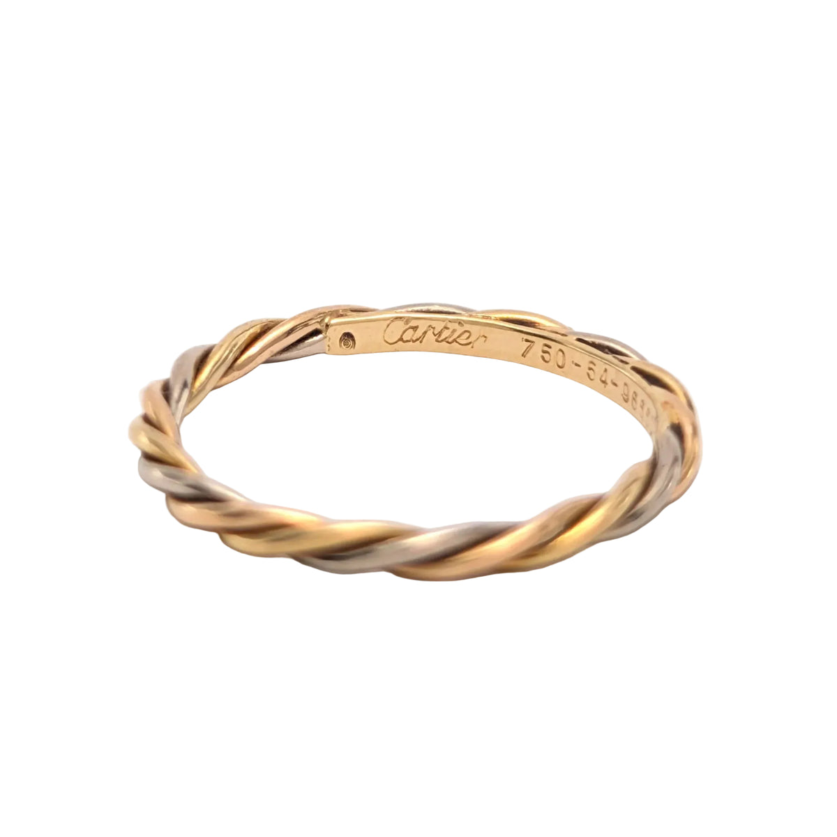 Bague Alliance CARTIER en or blanc, or jaune et or rose