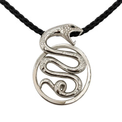 Pendentif BOUCHERON "Trouble Serpent" GM en or blanc et diamants