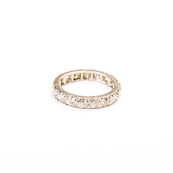 Bague Alliance américaine en or blanc et diamants