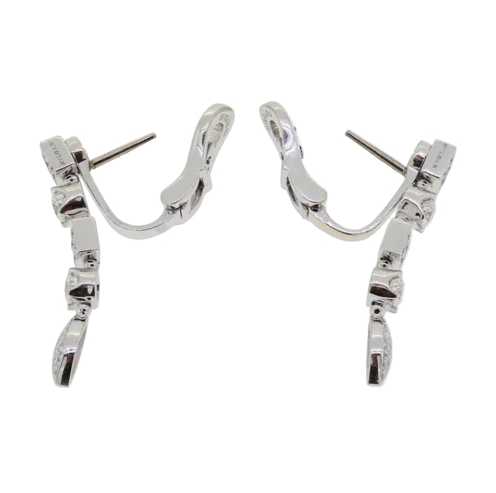 Boucles d'oreilles Pendantes BULGARI Lucea en or blanc et diamants