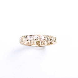 Bague Alliance américaine en or blanc et diamants