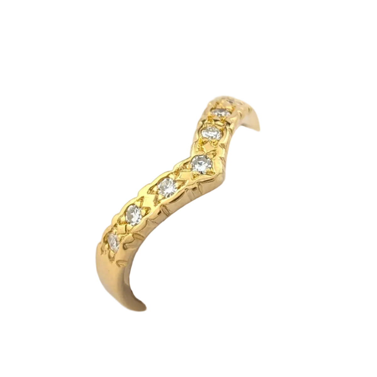 Bague en or jaune et diamants