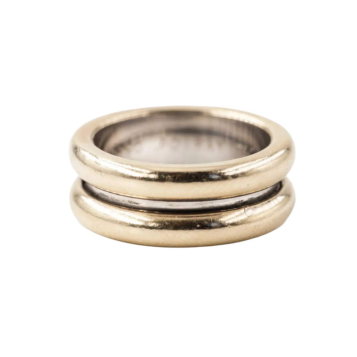 Bague Bandeau POIRAY "Symboles" en or blanc, en or jaune et en or rose