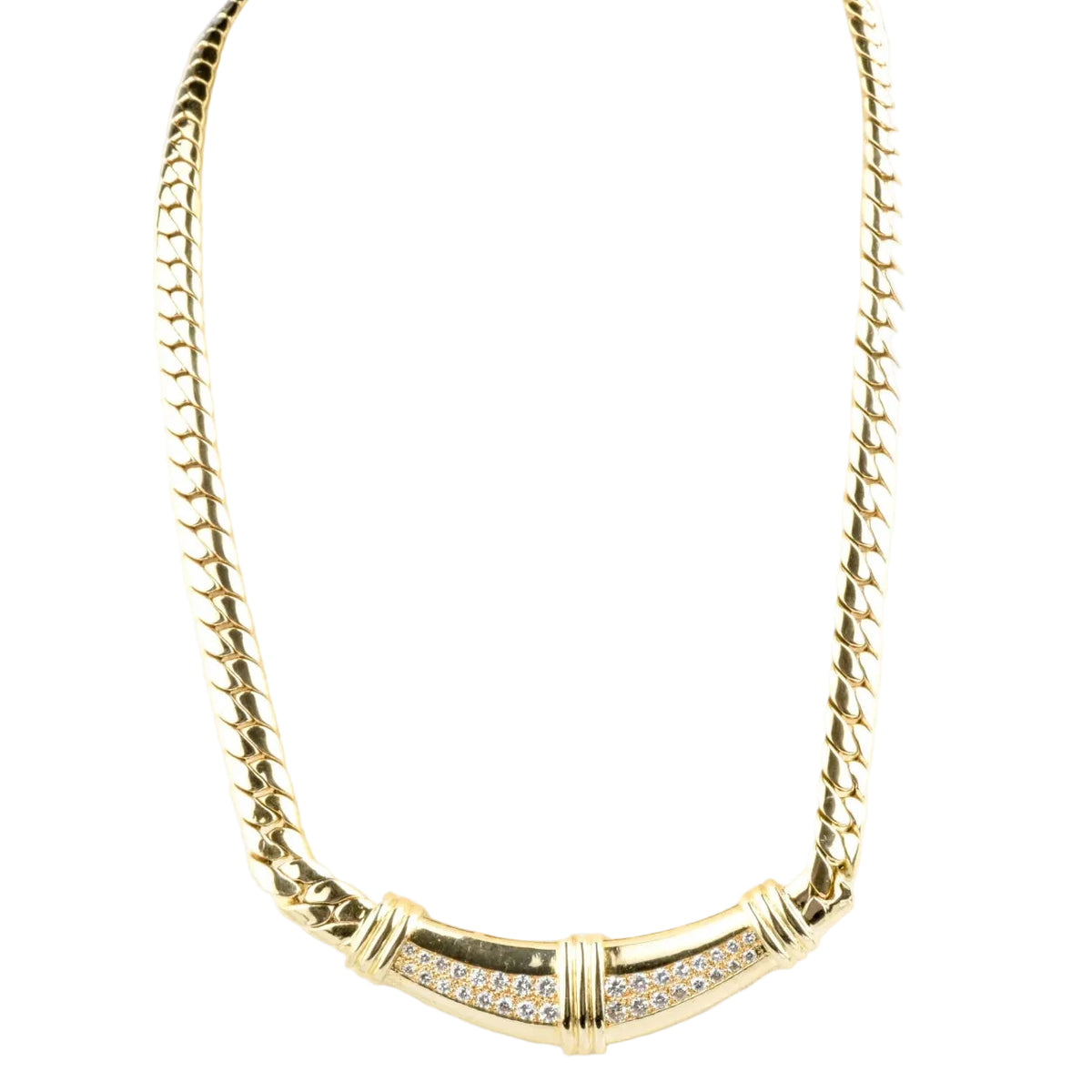 Collier Maille en or jaune et diamants