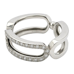 Bague en or blanc et diamants