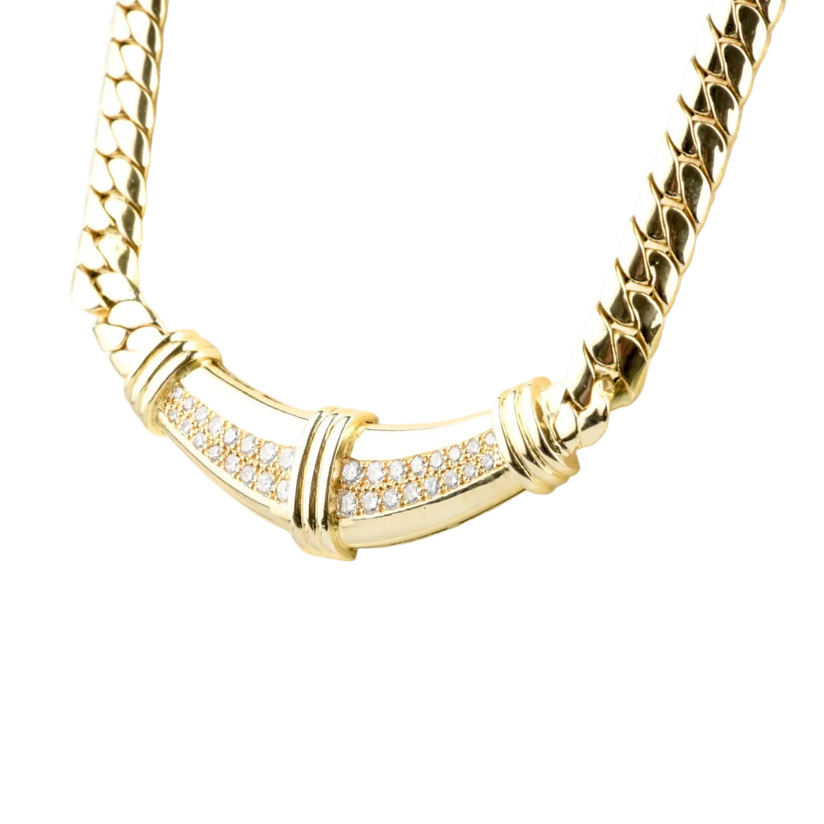 Collier Maille en or jaune et diamants