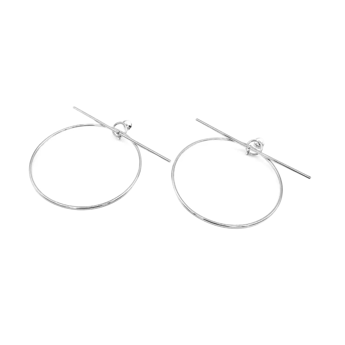 Boucles d'oreilles Créoles HERMÈS "Loop" GM en argent