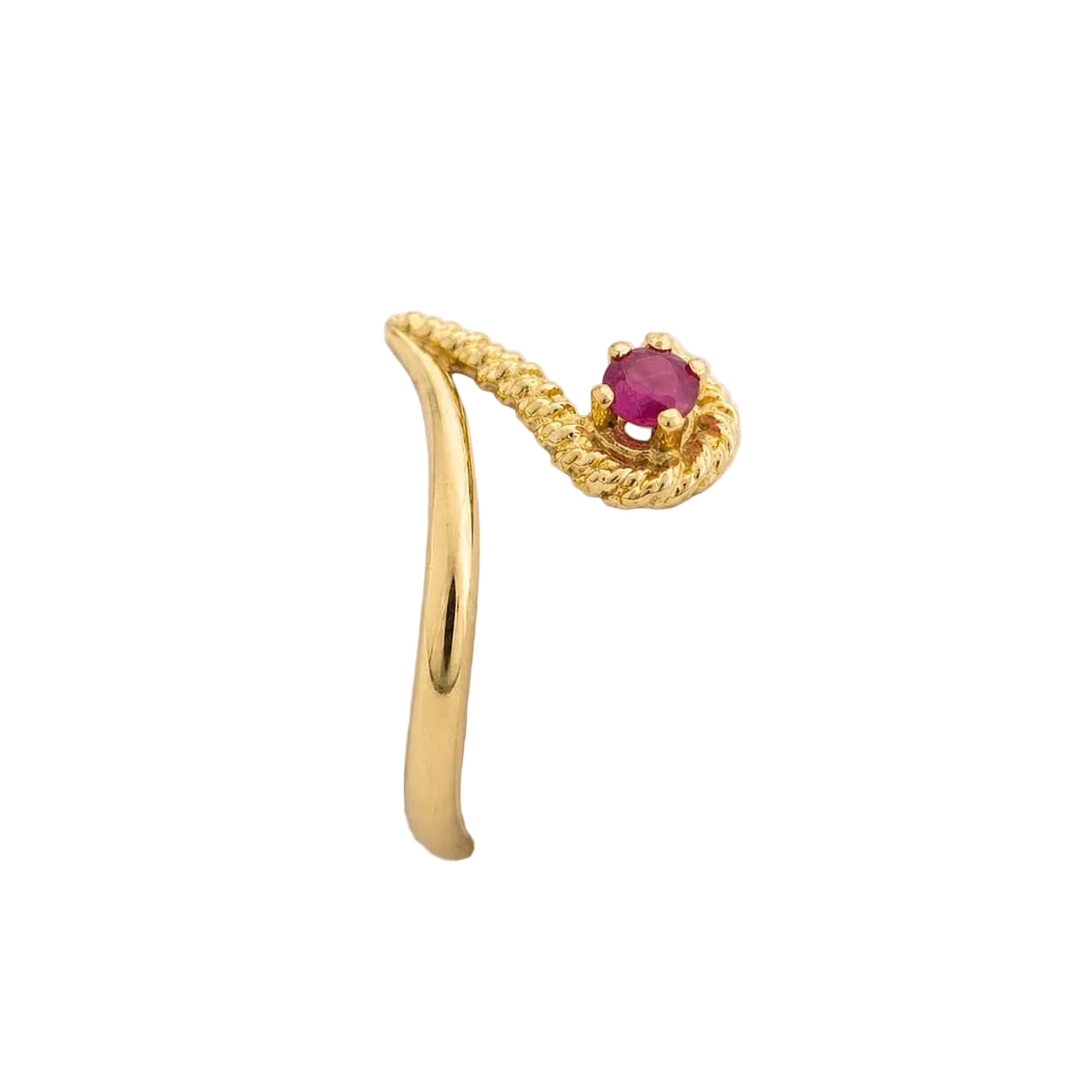 Bague en or jaune et rubis