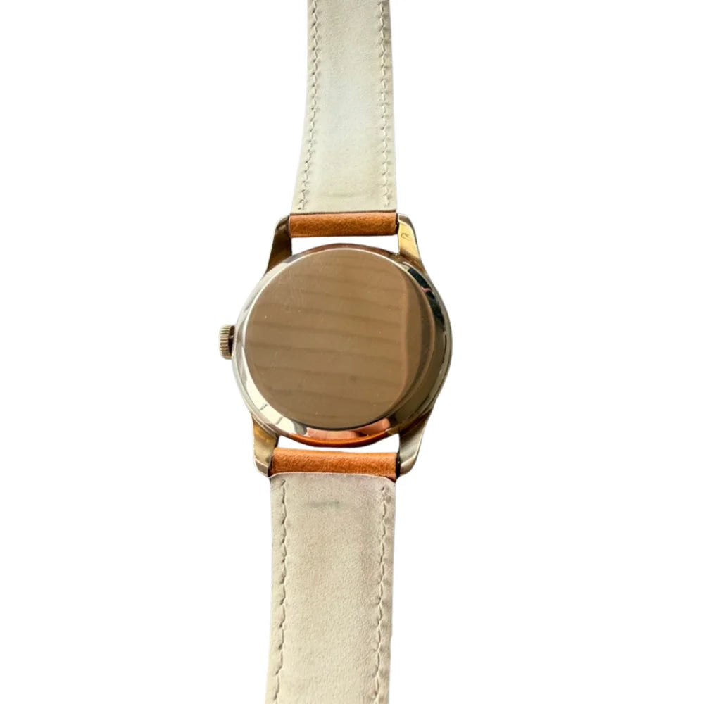 Montre OMÉGA en or jaune et cuir