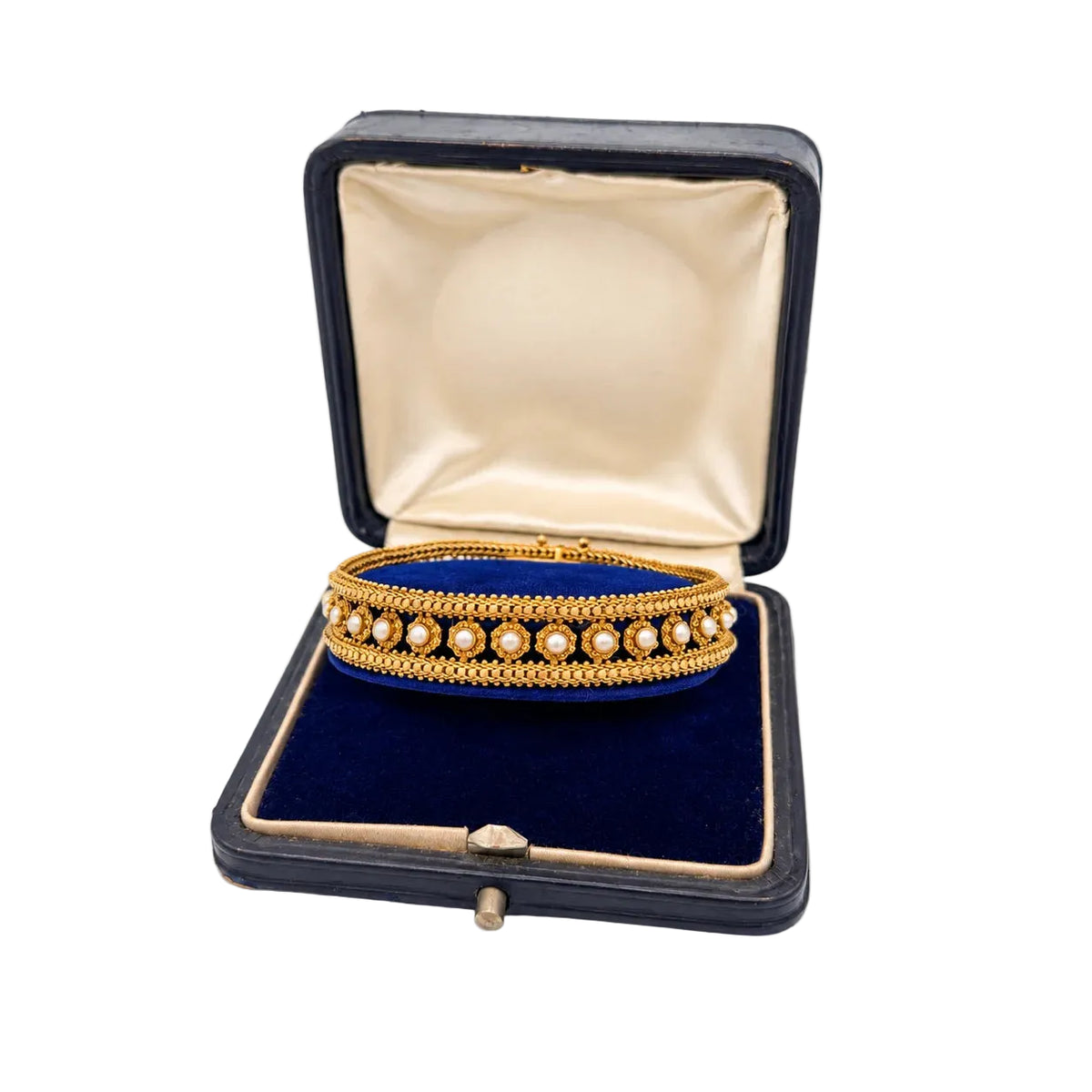 Bracelet Souple en or jaune et perles