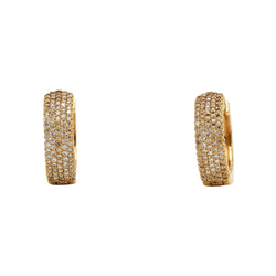 Boucles d'oreilles Créoles en or rose et diamants