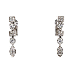 Boucles d'oreilles Pendantes BULGARI Lucea en or blanc et diamants