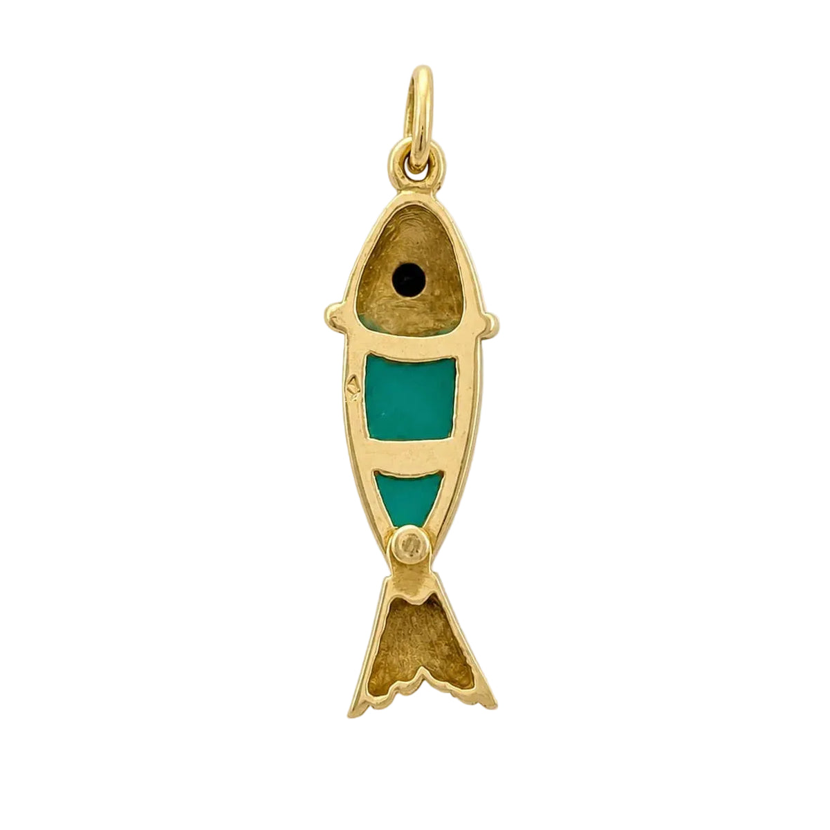 Pendentif en or jaune, calcédoine et onyx