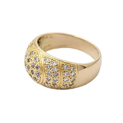 Bague Dôme en or jaune et diamants