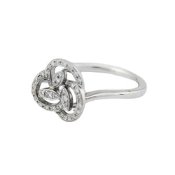 Bague en or blanc et diamants