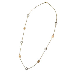 Collier Sautoir en or blanc et or jaune