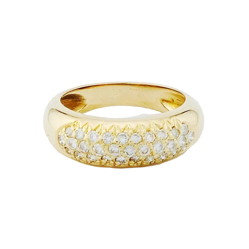 Bague Pavée en or jaune et diamants
