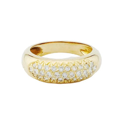 Bague Pavée en or jaune et diamants
