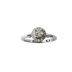 Bague Solitaire JULIETTE en or blanc et diamants