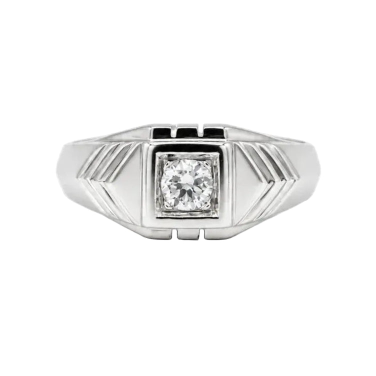 Bague Jonc en or blanc et diamant