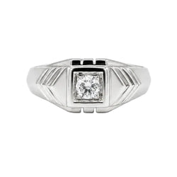 Bague Jonc en or blanc et diamant