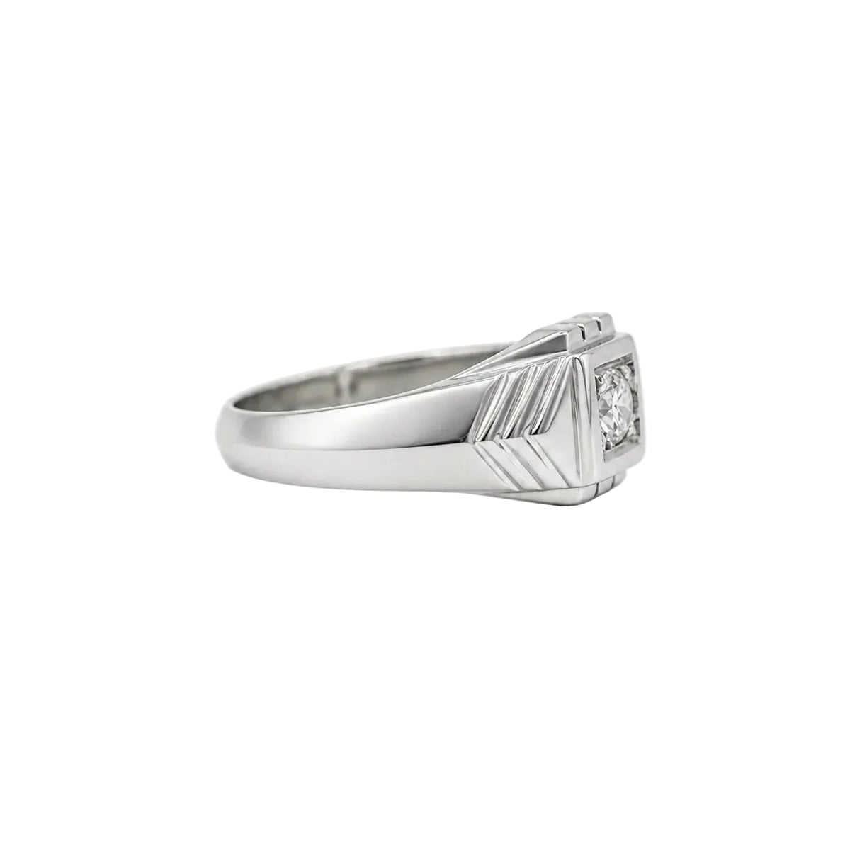 Bague Jonc en or blanc et diamant