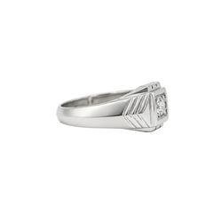 Bague Jonc en or blanc et diamant