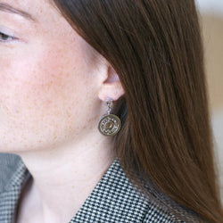 Boucles d'oreilles Pendantes BULGARI Astrale en or blanc