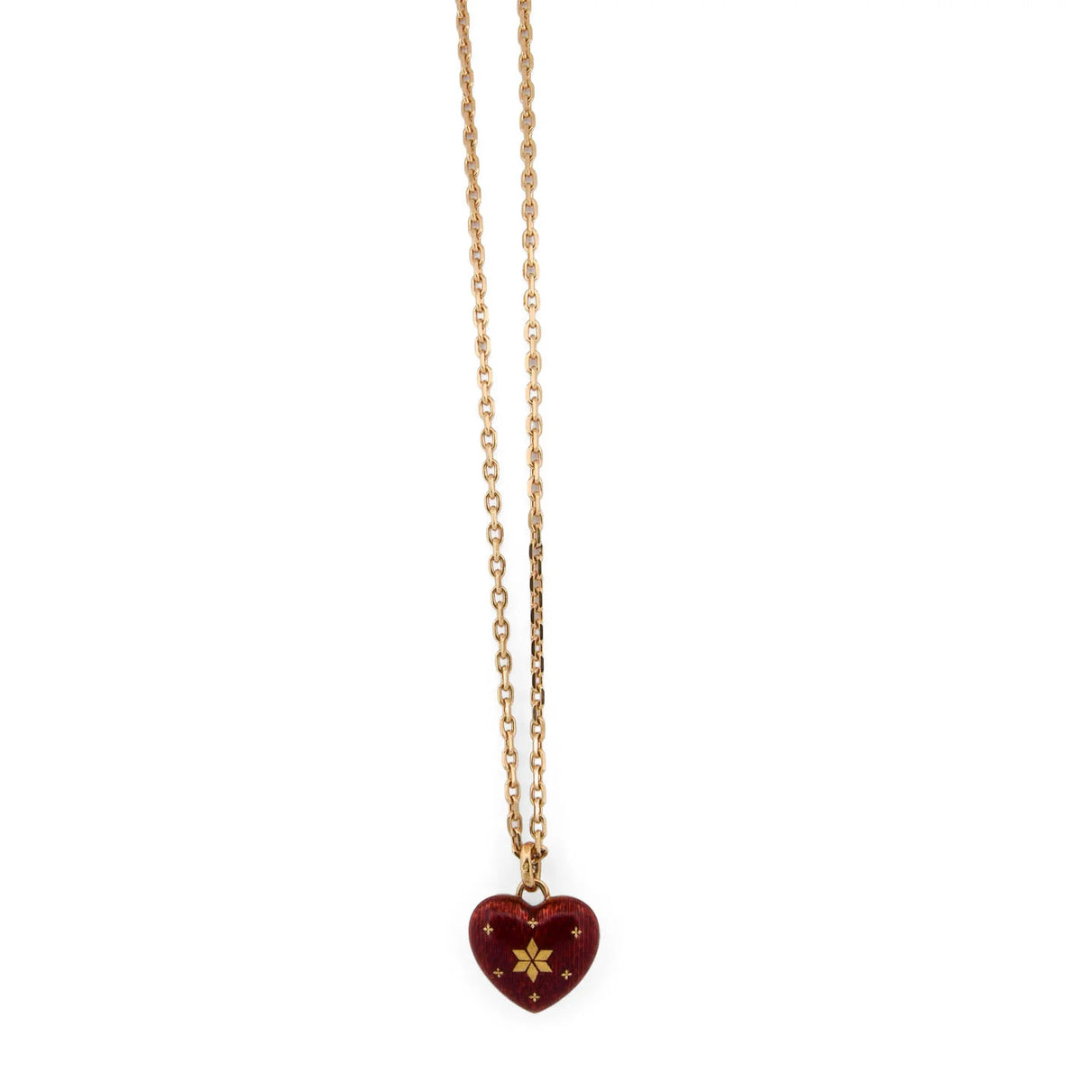 Collier Pendentif FABERGÉ en or jaune, émail et diamants