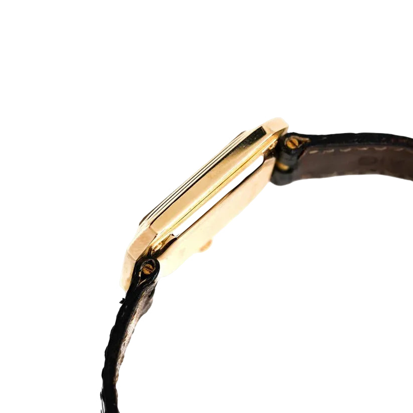 Montre CARTIER "Cristallor" en or jaune, or rose et cuir