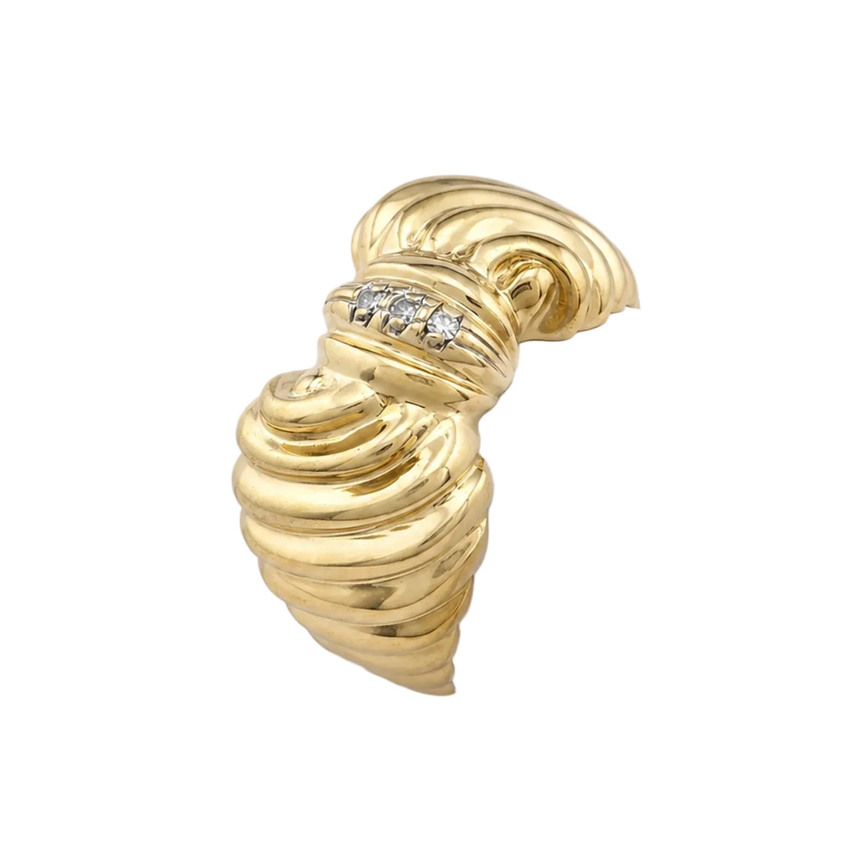 Bague en or jaune et diamants