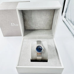 Montre de dame DIOR "La Baby D" en acier, nacre et diamants