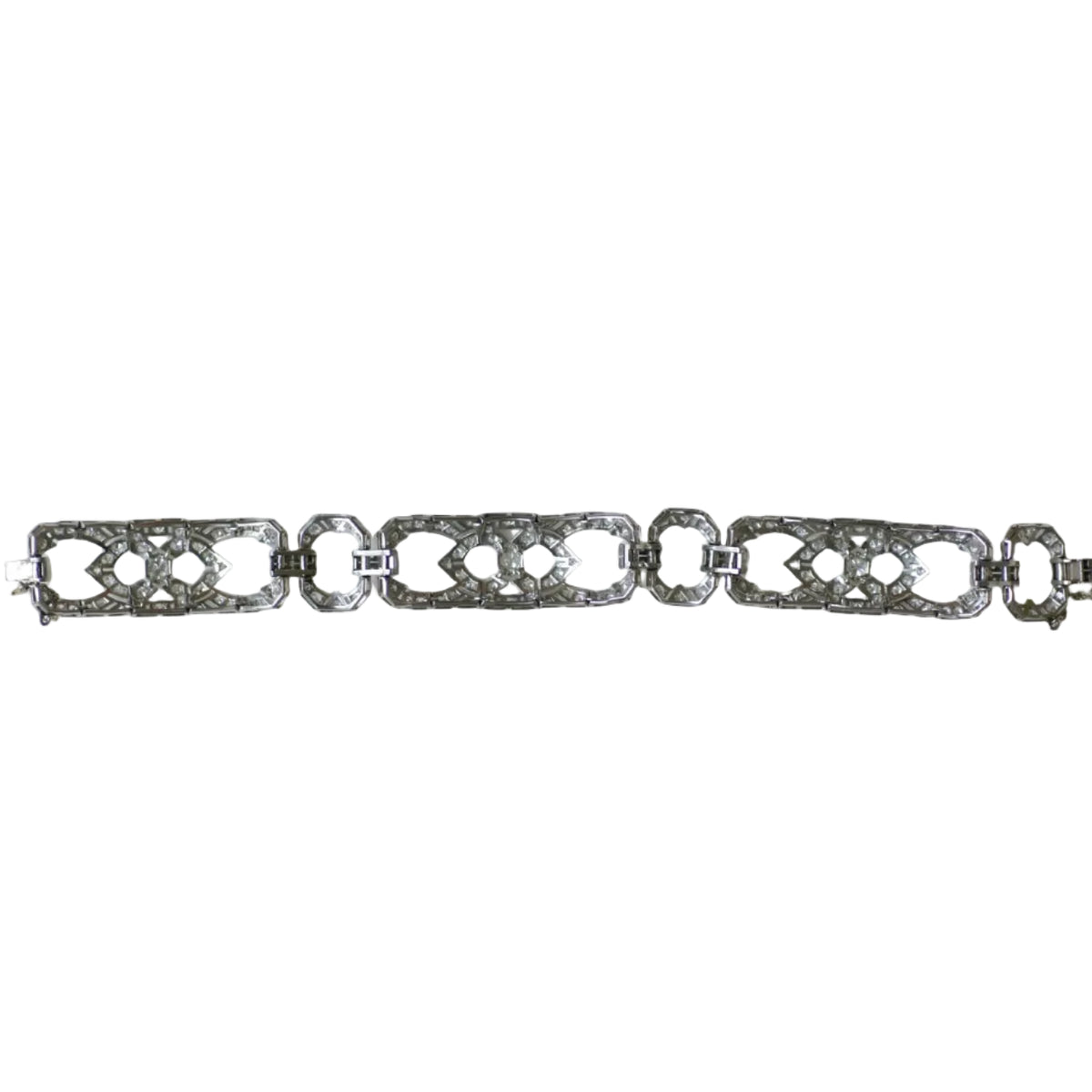 Bracelet Souple en or blanc, platine et diamants