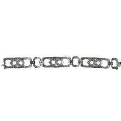 Bracelet Souple en or blanc, platine et diamants
