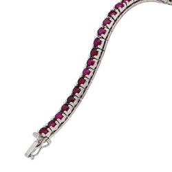 Bracelet Ligne en or blanc et rubis