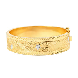 Bracelet Manchette en or blanc et or jaune