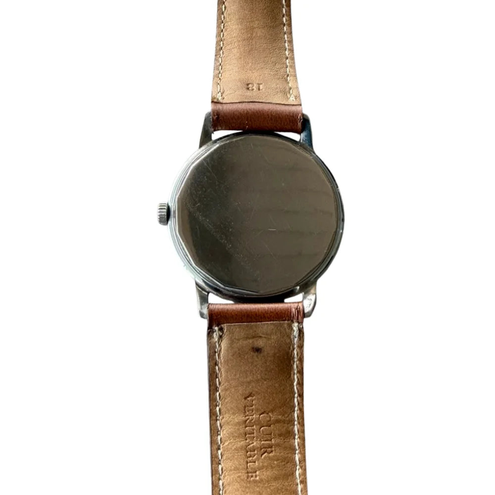 Montre UNIVERSAL GENEVE en acier et cuir
