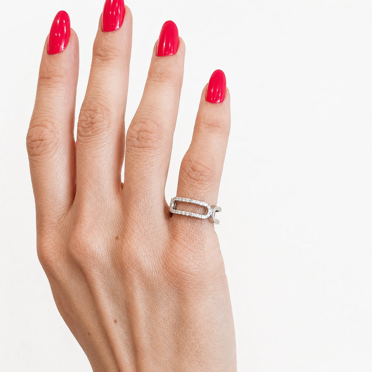 Bague en or blanc et diamants